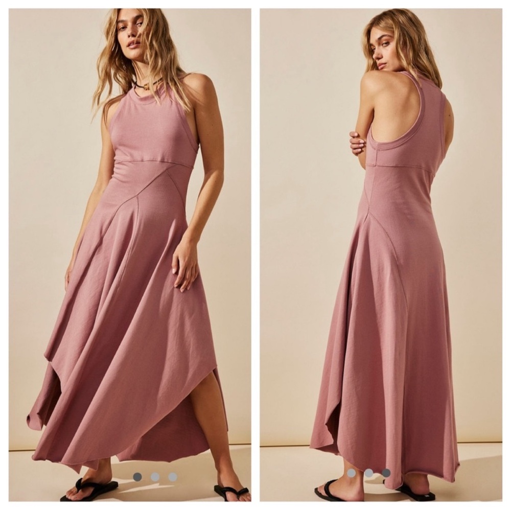NWT Free People Main Street Mauve Petal Racer Back A Line Hem Size XS